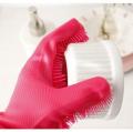 Magic Dish washing Gloves with scrubber, Silicone. 