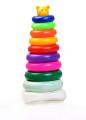 Plastic Rainbow Stacking Ring Toys for Kids, Baby Rings Toys 9 Pics Set. 