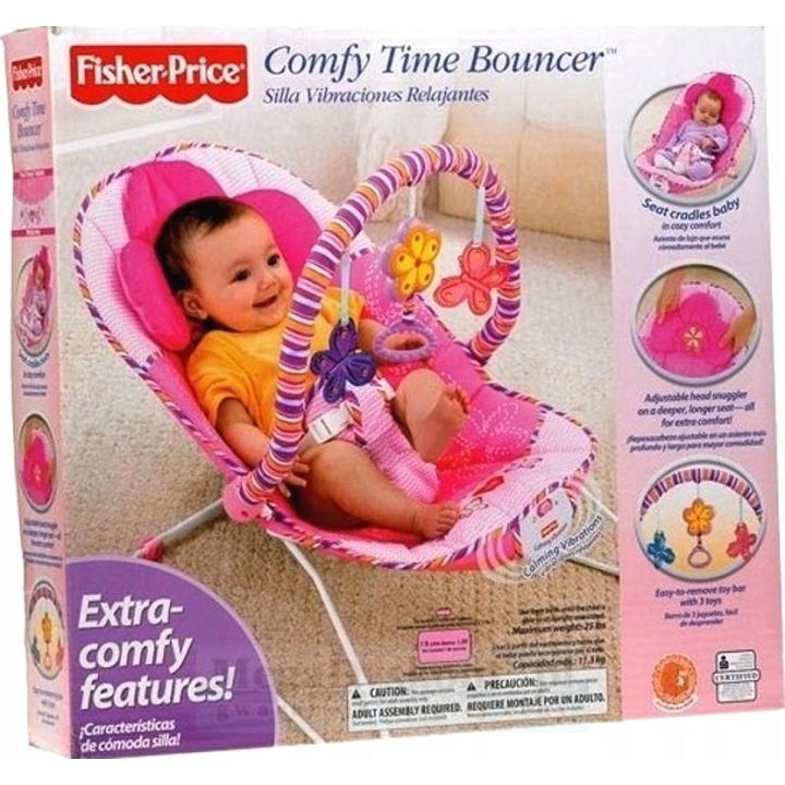 Fisher Price Baby Bouncer Toddler Rocker with Calming Vibration Pink Daraz.pk