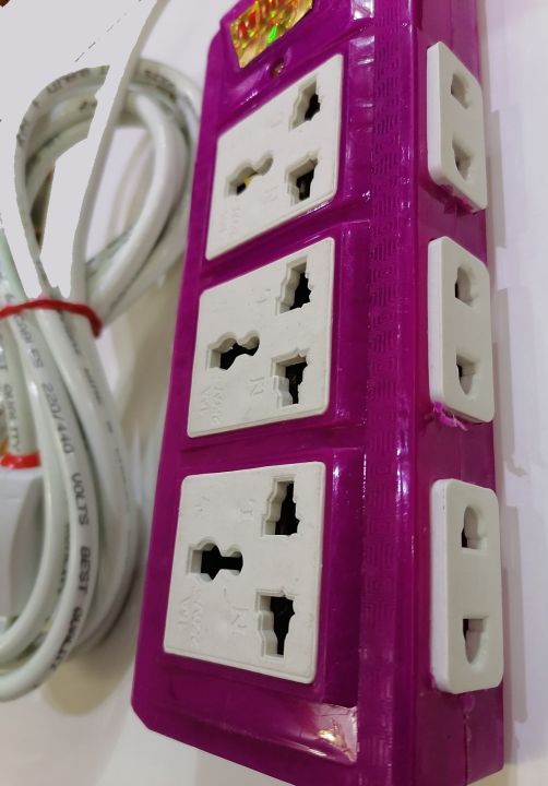 MILLAT%20Power%20Extension%20with%209%20Sockets%20(6%20simple%20+%203%20universal%20sockets)%20with%203%20meters%20long%20Copper%20wire%20-%20Made%20by%20Millat%20-%20Image%204