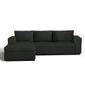 JC Buckman Chill Zone Plus Three Seater Sofa & Chaise Seat with Storage Acacia Wood Finest Imported Fabric European Design Grand Sized with 2 Years Warranty. 