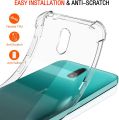 For Nokia 2.3 Back Cover Shockproof Transparent Soft TPU Silicone Protector Phone Case with Shock Absorption Bumper Corners. 
