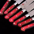 MKTRADERS, MK025A, kitchen chef knives set, blade made of stainless steel Beautiful color complete wood handle 7 different kinds of blades.. 