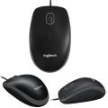 (Without Box ) Logi-tech B100/ m90 M100 M-U0026 Wired USB Mouse, 2-Buttons, Optical Tracking, Ambidextrous PC / Mac / Laptop OPTICAL USB MOUSE - Black. 