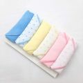 Pack Of 6 New Born Baby Face Towel Cotton Dotted Set in Multi-Color. 