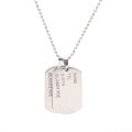 Light Steel Ball Neck Chain for ID Card, Pass Badge Holder, Pendant necklace/ Army Personalized ID Card Stainless Steel Blank Double Dog Tag Necklace with docket - Made in USA. 
