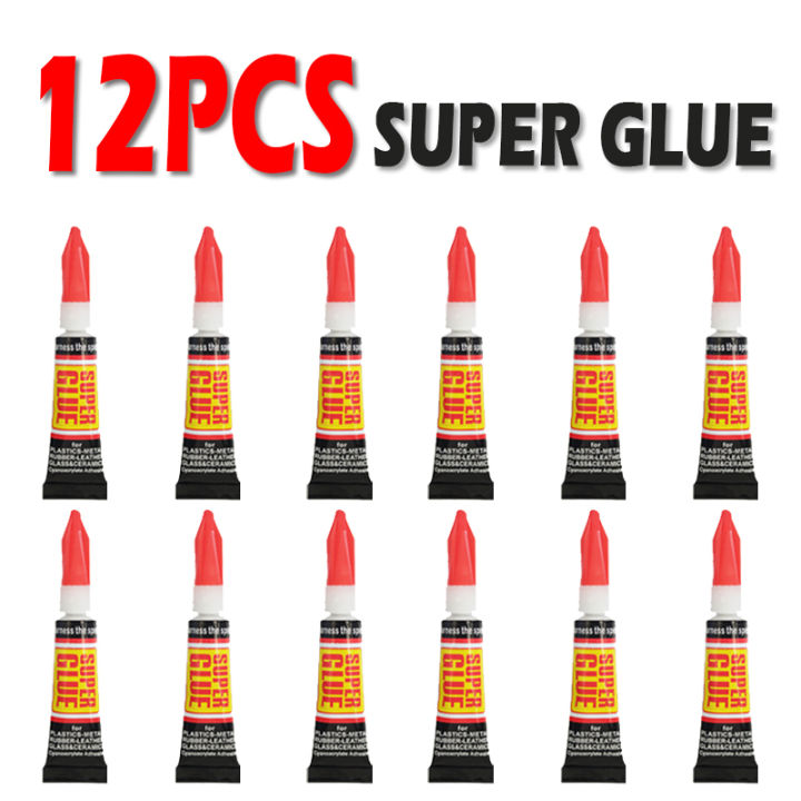 BataBata 3-12pcs Liquid Super Glue Wood Rubber Metal Glass Cyanoacrylate Adhesive Stationery Store Nail Gel 502 Instant Strong Bond Leath