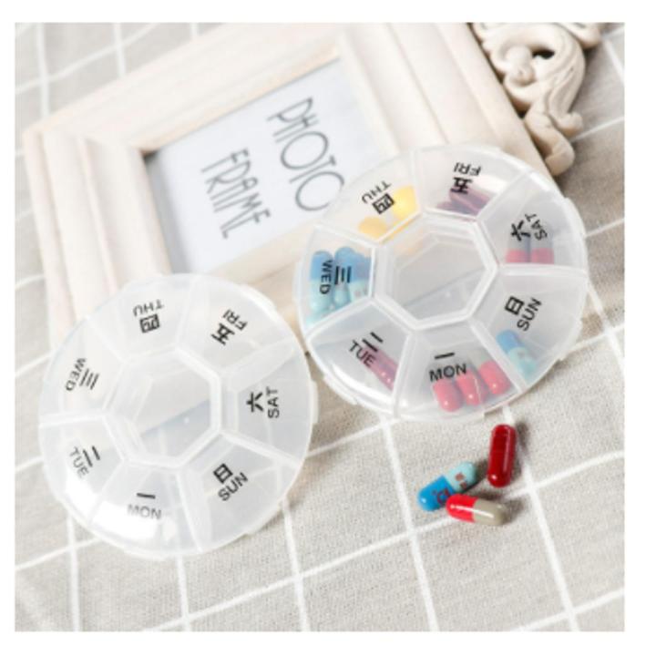 7 Days Weekly Mini Tablet Pill Medicine Box Holder Storage Organizer ...