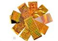 10Pcs Laser Starry Holographic Gold Foil Papers For Nail Art and Decoration. 