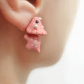 3D Animal Shape Women Earrings Bite Posture Alloy Cartoon Adorable Stud Earrings Jewelry Accessory. 