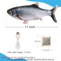 Rechargeable Electric Baby Sleeping Fish Toy Interactive Floppy Fish Cat Toy Auto Flopping USB Wiggle Plush Toy for Baby and Cat Moonlight. 