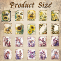 (GGBR) 60Pcs Vintage Scrapbooking Paper Decoupage Paper for Furniture Crafts Plants Antique Looking Papers. 