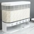 Wall-Mounted Cereal Dispenser Dry Food Dispenser Rice Container Divided Storage. 