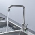 Single Lever Kitchen Mixer Tapstaps Brushed Nickel Kitchen Faucet, Modern Kitchen Mixer Tap, Stainless Steel 360 Degree Cold And Hot Tap, Sus 304 Kitchen Faucets Kitchen Sink Mixer Tap (Type B). 