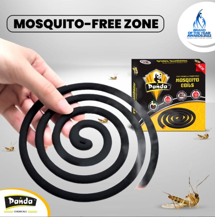 Panda Mosquito Coils Small Protection from Dengue & Zika Mosquitos Repellent Coil Mosquitos Coil Machar Killer Coil Mosquito Repelling Coils Mosquito Repellent for Outdoor Spaces Household Insecticides Low Smoke Coil and Fragrance Coil 10 Coils Black