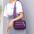 New solid color handbag casual durable nylon shoulder handbag. 