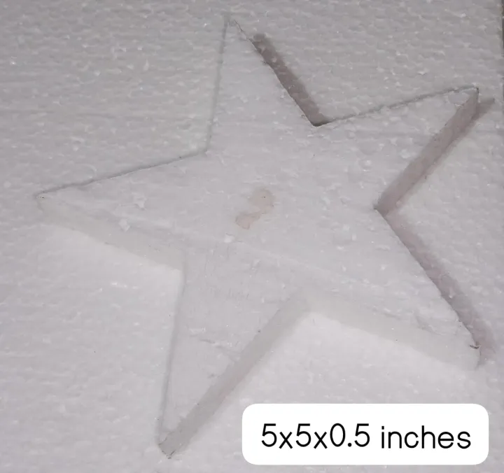 Styrofoam%20Stars%205%20Inches%20x%20%C2%BD%20inch%20Thick,%20White,12%20Pieces%20in%201%20pack%20for%20crafts%20-%20Image%203