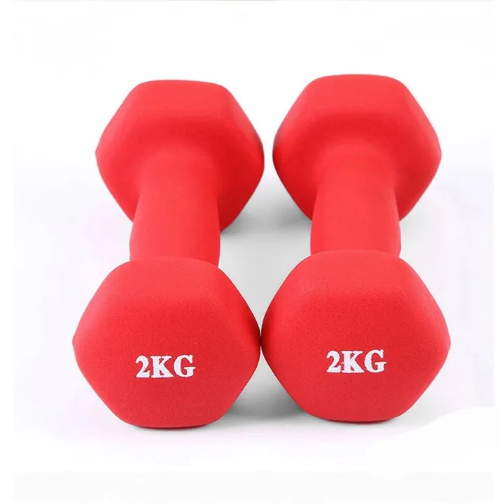 Yoga Pair Matte Dumbbells Set Ladies Training Fitness Home Gym 2KG Daraz .pk