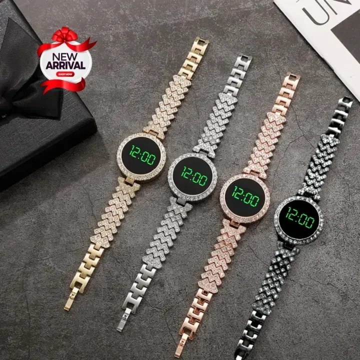 Diamond%20Digital%20Touch%20Screen%20LED%20Watch%20For%20Girls%20With%20Bracelet%20-%20Wrist%20Watches%20in%20Round%20and%20Square%20Dial%20For%20Women's%20With%20Diamond%20Stainless%20Steel%20Chain%20-%20Ladies%20Silver%20Jewellery%20Watches%20-%20Image%207