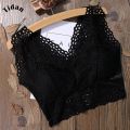 New ummer Lace Wrapped Chet Tube Top Thin Hollow Rimle Underwear Bra. 