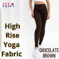Red Poppy High Rise Yoga Fabric Tight for Girls and Women. 