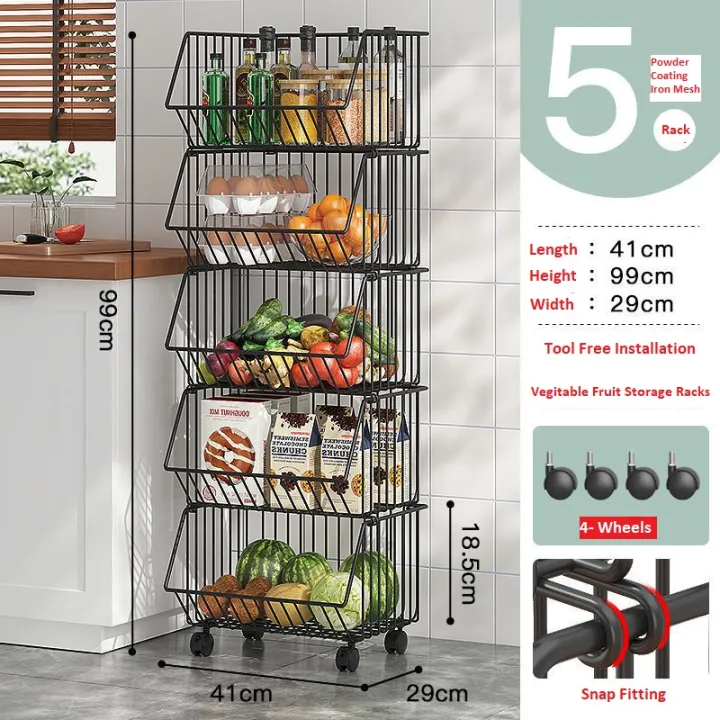 Household%20fruit%20and%20vegetable%20storage%20basket%20multi-layer%20floor%20movable%20Kitchen%20rack%20%20trolley%20shelf%20with%20wheels%20-%20Image%202