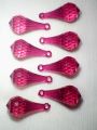 10/15 pcs Pink Faceted Crystal Plastic Drop Tussle Bead - DIY Craft, Jewelry, Dress Ornaments and Décor. 