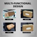 Tissue Box For Car And Office PU LEATHER MADE IMPORTED Tissue Box Car Tissue Holder Car Sun Visor Tissue Paper Box Holder Car Styling Interior Accessories. 