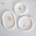 3 Pcs Oval & Round Bubble Tray Set – Ceramic Decorative Trays for Jewelry, Candles & Home Décor. 