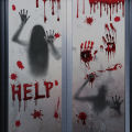 Window Cling Scary Ghost Shadow Blood Handprint Halloween Decor Window Cling. 