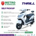 METRO THRILL Electric Scooter E-bike - White / Silver Gray / Red. 