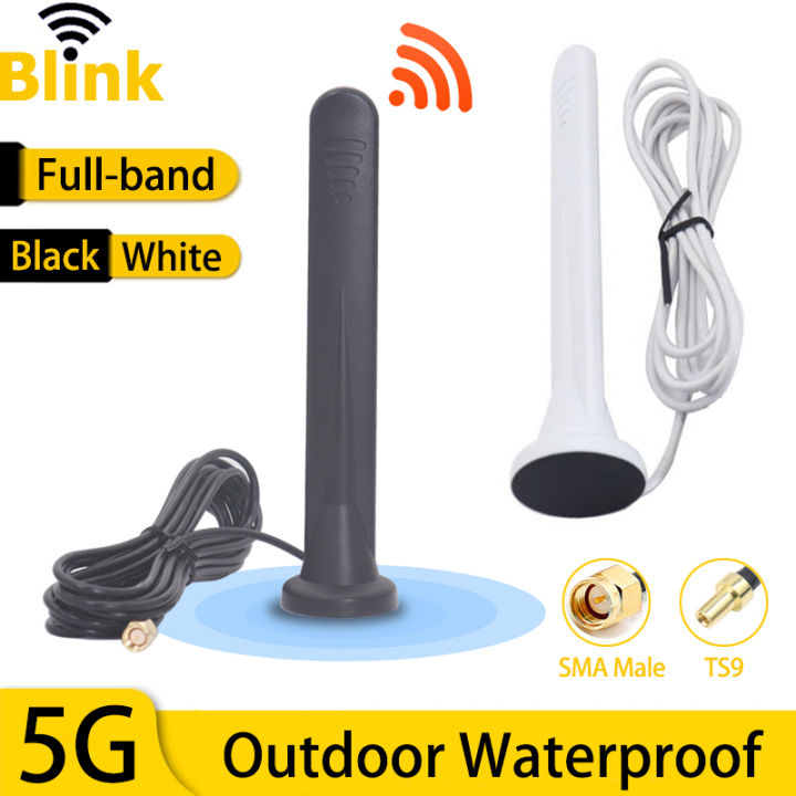 5G Full-band Waterproof Sucker Antenna 12dBi Outdoor WiFi Mobile Signal Booster Amplifier TS9 SMA Male for GSM GPRS 3G 4G NB-IOT