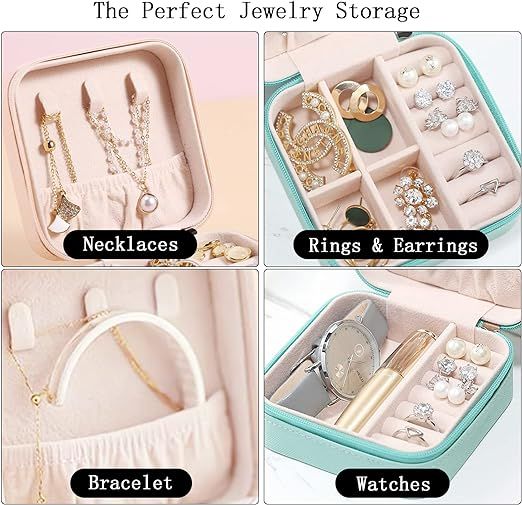 Jewellery%20Box%20Organiser,%20Mini%20Jewellery%20Box%20Travel%20PU%20Leather,%20Small%20Jewellery%20Box%20Portable%20Travel%20Jewellery%20Box%20for%20Rings%20Earrings%20Necklace%20Bracelets%20Watch%20Gift%20for%20Women%20Girls%20(Pink/Green)%20-%20Image%204