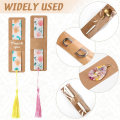 200 Pcs Bookmark Holder Set Kraft Bookmark Sleeves Transparent Self Adhesive Bag DIY Blank Bookmark Cover Easy Install. 