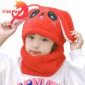 Vist Fox Children Hat Embroidery Face Winter Thermal Girls Neck Warmer Cap. 