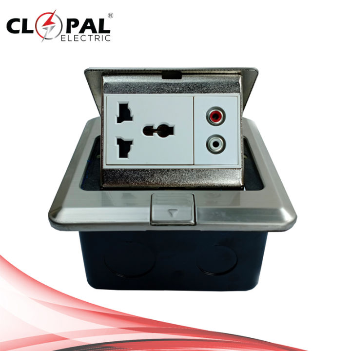 Clopal%20Silver%20Square%20Pop-Up%20Floor%20Multi%20+%20AV%20Socket%20With%20Box%20-%20Image%203