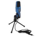 【COD+Ready Stock + FREE Shipping】Wired Microphone With Mic Stand Professional 3.5mm Jack Recording Condenser Microphone Compatible With PC Laptop Singing Gaming. 