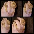 Gold Plated double Finger ring. 