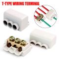 1Pcs High Power T-type Branch Wiring Terminal Quick Wire Connector Block Electrical Cable Junction Box Splitter Wire Connector. 