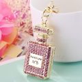 Lovely Perfume Fragrance Bottle Charm Pendent Rhinestone Purse Bag Keychain Gifts. 