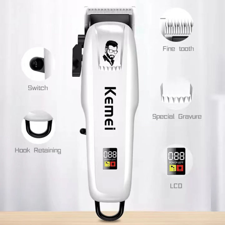 Rechargeable Electric Hair Clipper Fade Blade Hair Cutter Professional Hair Trimmer Barber Haircut Machine Men