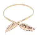 1/2pcs Fashion Women Metal Belt Stylish Vintage Golden Silver Leaves Chain Waist Belt Smooth Buckle Clothes Decoration Lady Gift. 