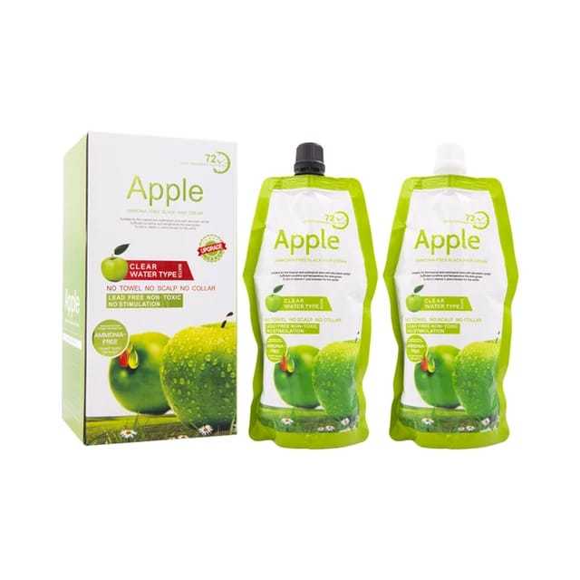 2 Pcs Premium Quality Apple Hair Color Cream - Semi Permanent Apple Color Hair Dye - Apple Hair Color 72 Dark Brown Amonia Free