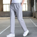 Sports Trousers Pockets Full Length Casual Male Straight Leg Pants. 