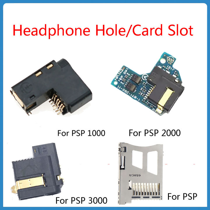 Headphone Jack For PSP 1000 2000 3000 Card Slot Headphone Port Motherboard Socket Memory Stick Card Slot Accessories Replacement