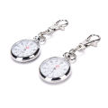 Stainless steel quartz pocket watch cute key ring chain New Gift collogo. 