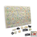 Early Learning Colorful 3in1 Haroof e Tahaji Wooden Puzzle Board for Kids | Urdu Puzzle board | Urdu alphabet board. 