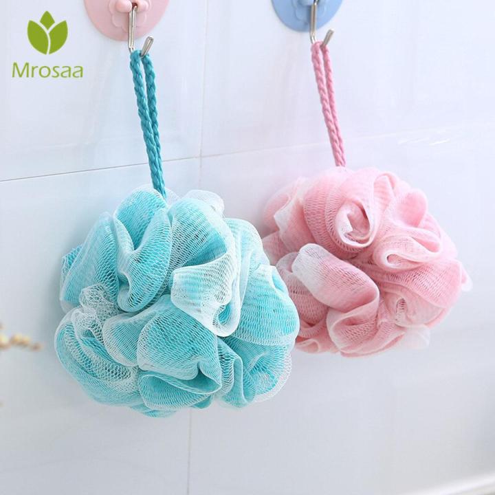 Bathroom Bath Balls Mesh Exfoliating Shower Pouf Adult Bathing Towels Bath Ball Body Cleaner Shower Sponge Balls Cleaning Tools
