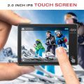 Campark X20C Action Camera Native 4K Ultra HD 20MP with EIS Stabilization Touch Screen, Digital Remote Control Waterproof Camera 40M 2 Batteries and Professional Accessories, Black. 