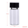 5pcs 5ml small cute lab glass vials bottles clear containers with screw cap. 